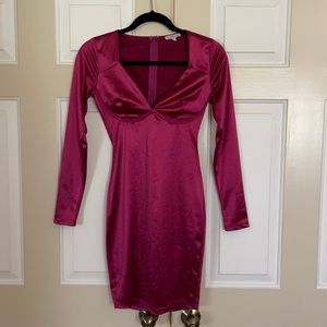 Cute satin underwire mini dress